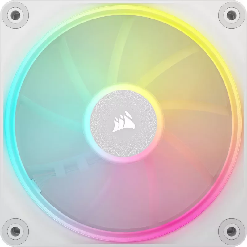 CORSAIR iCUE LINK LX120 RGB 120 mm PWM ventiliatorių rinkinys pradedantiesiems - Baltas