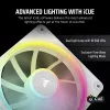 CORSAIR iCUE LINK LX120 RGB 120 mm PWM ventiliatorių rinkinys pradedantiesiems - Baltas