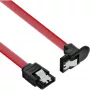 InLine SATA 6Gb/s laidas su užraktais, kampuotas, 0,3 m