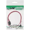 InLine SATA 6Gb/s laidas su užraktais, kampuotas, 0,3 m