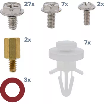 InLine IT / PC varžtų rinkinys su tarpinėmis 48 vnt., metalas, plastikas