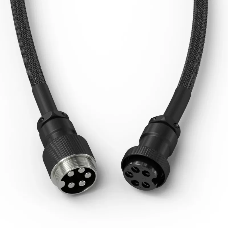 Glorious Gaming GMMK Coiled Cable Phantom Black, 1.4 m, USB-A į USB-C, Aviator