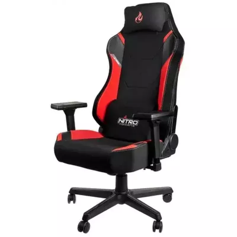 Apmušta kėdė Nitro Concepts X1000 juoda raudona aukštis 119-128.6 cm