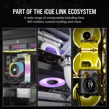Ventiliatorius Corsair iCUE LINK RX120 RGB 12 cm 400-2100 RPM Magnetinis guolis
