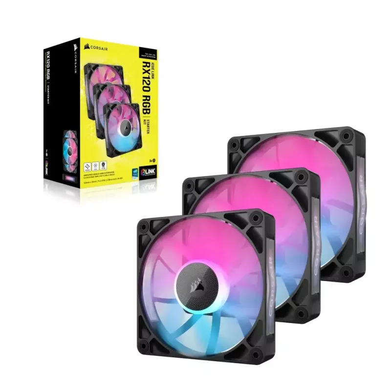 Ventiliatorius Corsair iCUE LINK RX120 RGB 12 cm 400-2100 RPM Magnetinis guolis