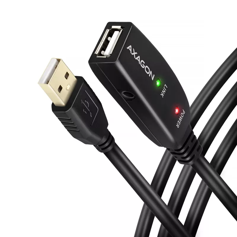 Aktyvus USB 2.0 ilginimo kabelis Axagon ADR-215, 15 m, A-M -> A-F