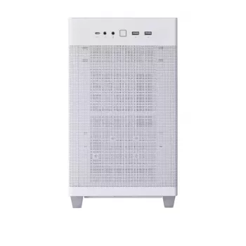 ASUS AP201 PRIME CASE TG WHITE Mini Tower — micro ATX, grūdintas stiklas, 3×3,5 colio vietos, 1×2,5 colio, USB-A×2, USB-C×1