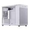 ASUS AP201 PRIME CASE TG WHITE Mini Tower — micro ATX, grūdintas stiklas, 3×3,5 colio vietos, 1×2,5 colio, USB-A×2, USB-C×1