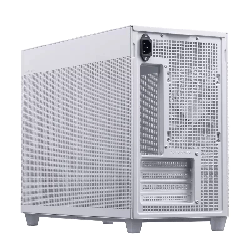 ASUS AP201 PRIME CASE TG WHITE Mini Tower — micro ATX, grūdintas stiklas, 3×3,5 colio vietos, 1×2,5 colio, USB-A×2, USB-C×1