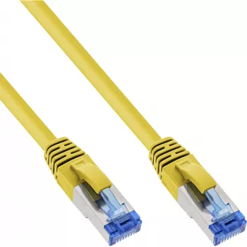 InLine Patch Laidas S/FTP PiMF Cat.6A halogen-free 500MHz geltonas 5m