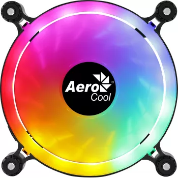 AEROCOOL SPECTRO12 120 mm korpuso ventiliatorius RGB, 12 V, 1000 RPM, 3,6 W, Molex