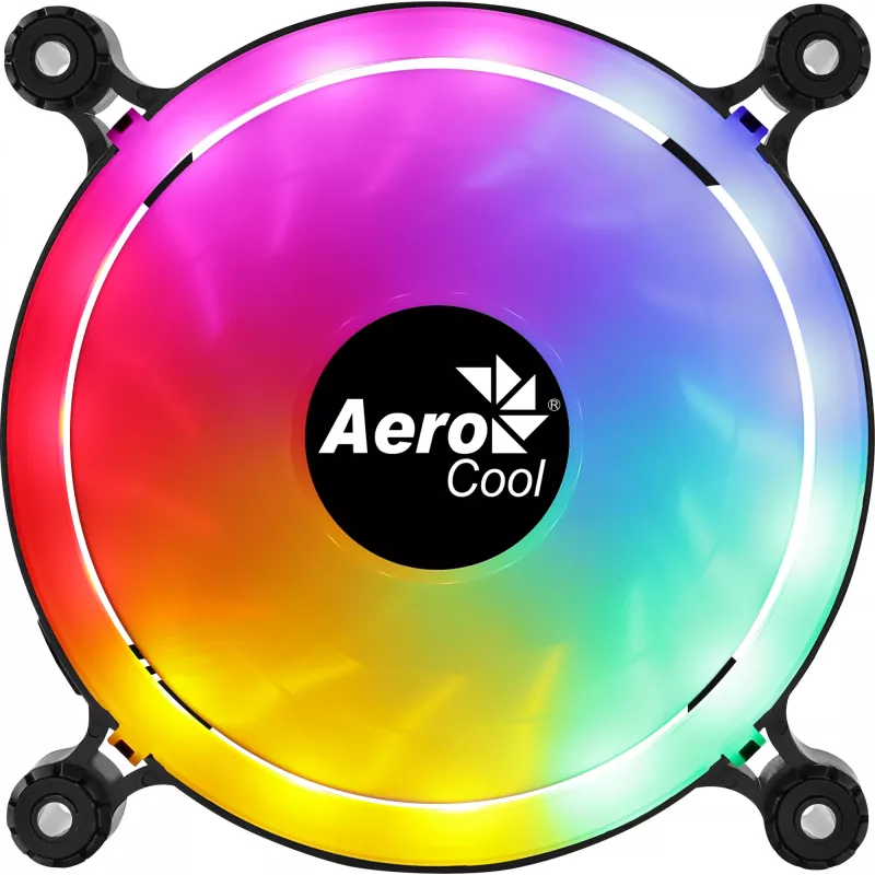 AEROCOOL SPECTRO12 120 mm korpuso ventiliatorius RGB, 12 V, 1000 RPM, 3,6 W, Molex