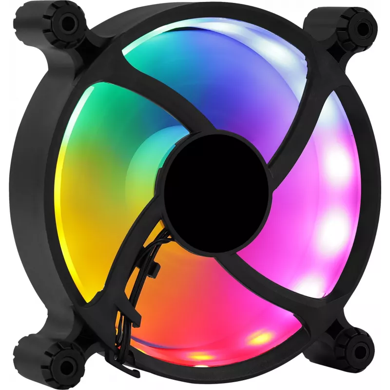 AEROCOOL SPECTRO12 120 mm korpuso ventiliatorius RGB, 12 V, 1000 RPM, 3,6 W, Molex