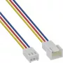 InLine Fan Cable Extension 3pin Molex vyriškas/moteriškas ilgis 0.60m