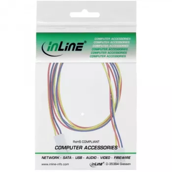 InLine Fan Cable Extension 3pin Molex vyriškas/moteriškas ilgis 0.60m