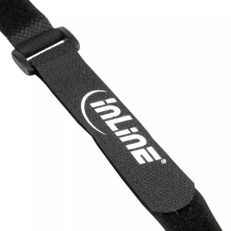 InLine lipnūs kabelių raiščiai 20x100mm 10 vnt. juodi, Nailonas