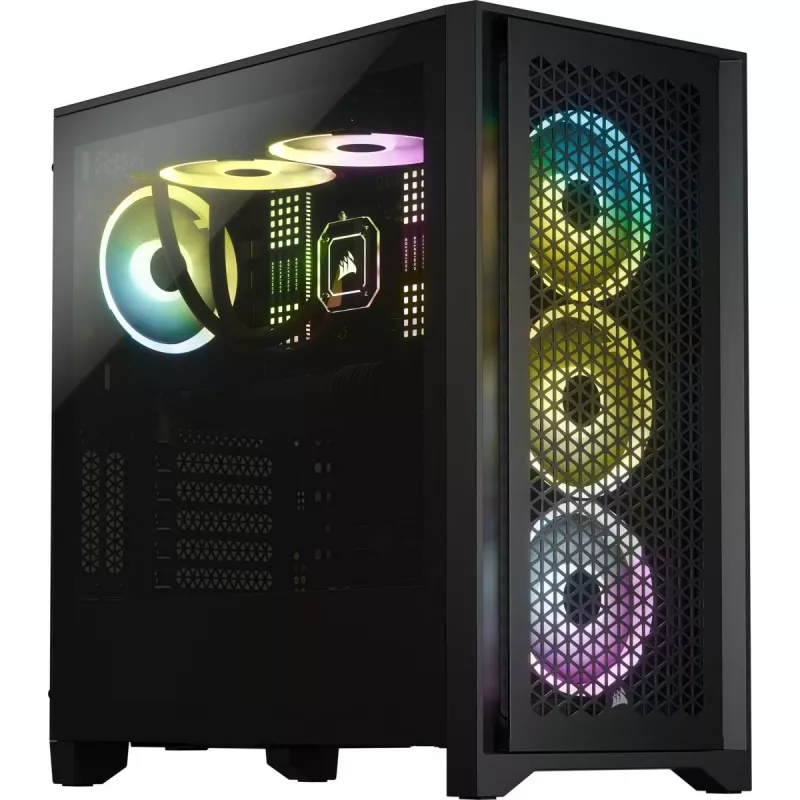 CORSAIR Mid-tower korpusas - Icue 4000d RGB Airflow - juodas
