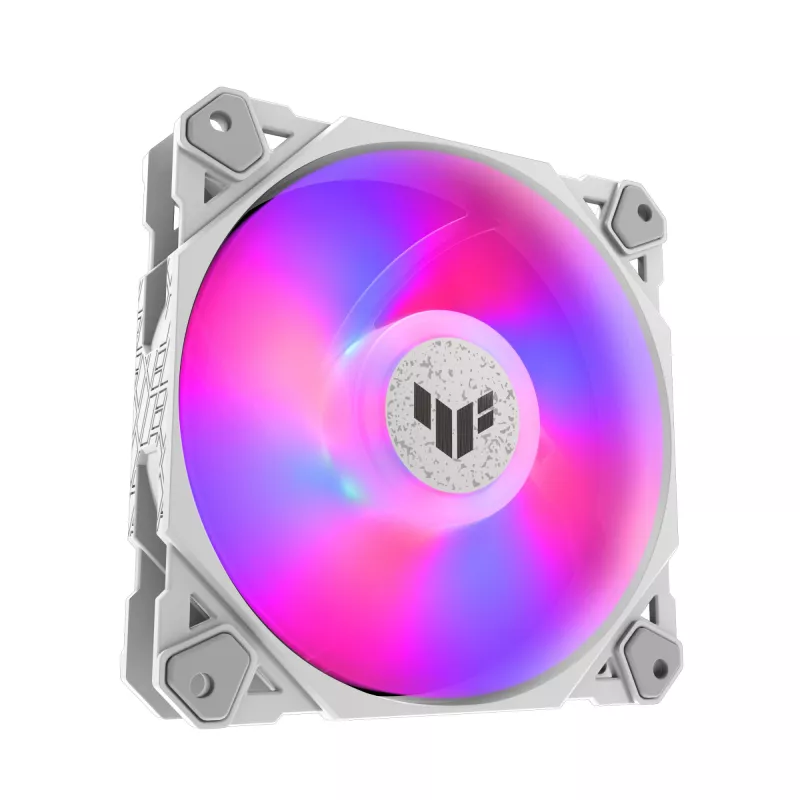 ASUS TUF GAMING TF120 ARGB WHITE EDITION korpuso ventiliatorius 12 cm