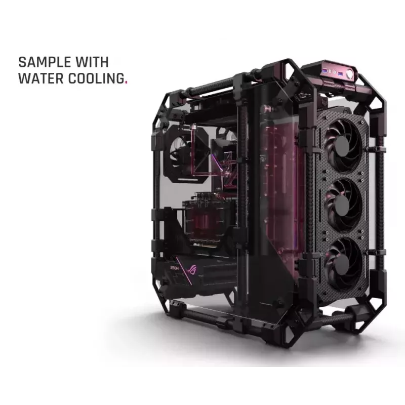 PC korpusas Alphacool Apex Pro Skeleton Full Tower juodas