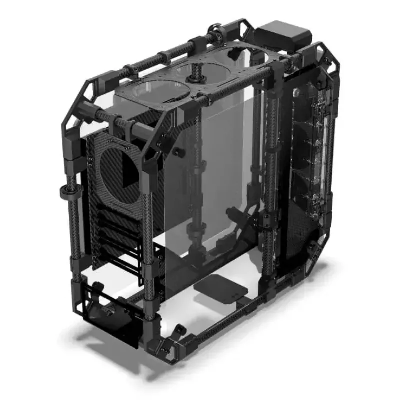 PC korpusas Alphacool Apex Pro Skeleton Full Tower juodas