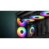 120 mm PWM A-RGB korpuso ventiliatorių 3 rinkinys Arctic Freezer P12 Pro A-RGB — 131 m³/h, skysčių dinaminis guolis, juoda/balta spalva