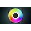 120 mm PWM A-RGB korpuso ventiliatorių 3 rinkinys Arctic Freezer P12 Pro A-RGB — 131 m³/h, skysčių dinaminis guolis, juoda/balta spalva