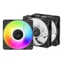 120 mm PWM A-RGB korpuso ventiliatorių 3 rinkinys Arctic Freezer P12 Pro A-RGB — 131 m³/h, skysčių dinaminis guolis, juoda/balta spalva