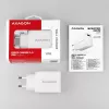 Sieninis įkroviklis Axagon ACU-QC19W 1x QC3.0/AFC/FCP/SMART 19W baltas