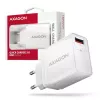 Sieninis įkroviklis Axagon ACU-QC19W 1x QC3.0/AFC/FCP/SMART 19W baltas