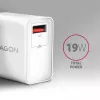 Sieninis įkroviklis Axagon ACU-QC19W 1x QC3.0/AFC/FCP/SMART 19W baltas