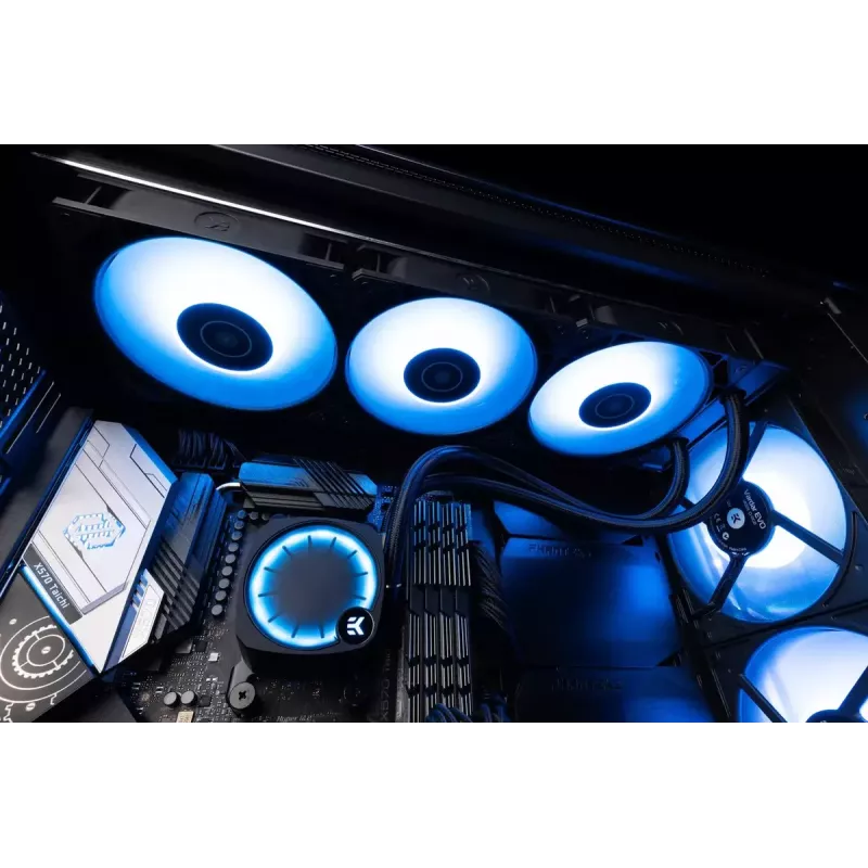 Skysčio aušintuvas EK Water Blocks Nucleus AIO CR360 Lux D-RGB 12 cm Juodas