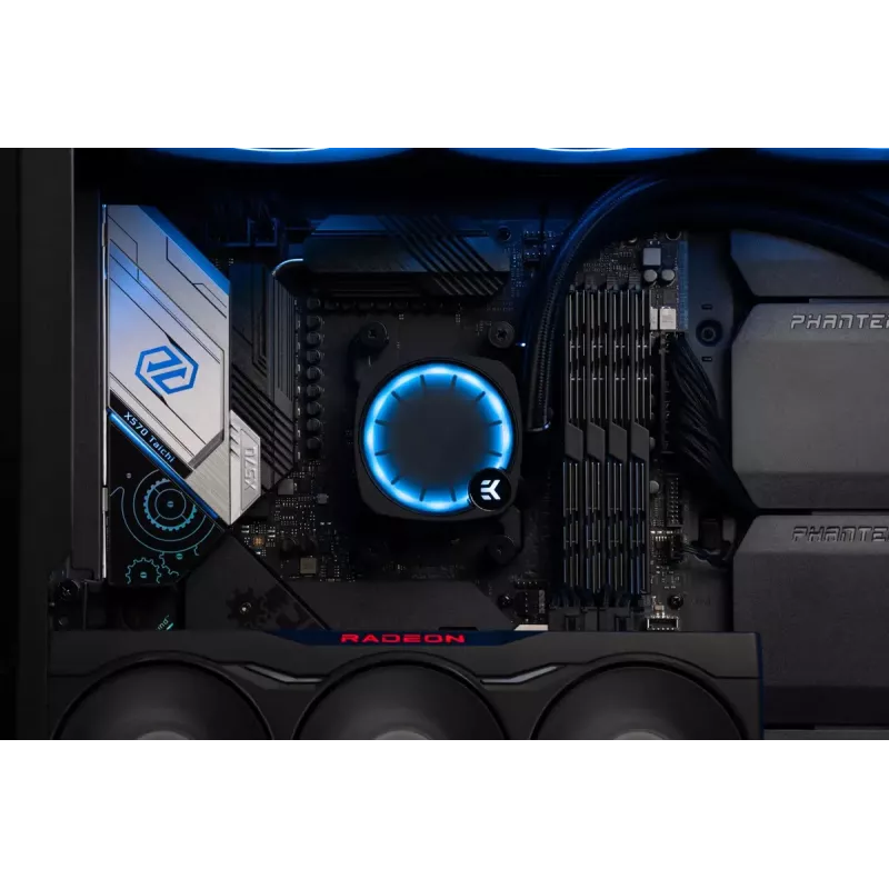 Skysčio aušintuvas EK Water Blocks Nucleus AIO CR360 Lux D-RGB 12 cm Juodas