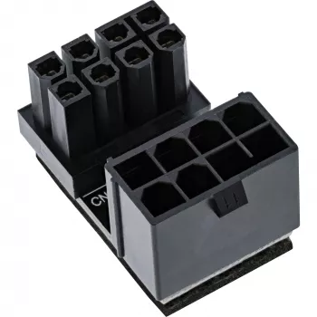 InLine vidinis maitinimo adapteris 180° ATX 8pin vyriškas-moteriškas juodas 26638E