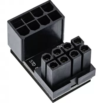 InLine vidinis maitinimo adapteris 180° ATX 8pin vyriškas-moteriškas juodas 26638E