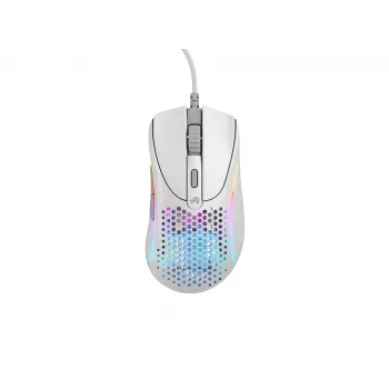 Glorious Gaming Model D 2 Wired - Matinė balta, Dešinei rankai, Optinis, USB Type-A, 26000 DPI, Baltas