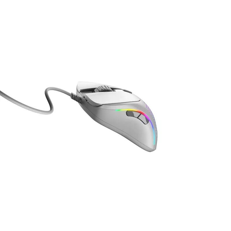 Glorious Gaming Model D 2 Wired - Matinė balta, Dešinei rankai, Optinis, USB Type-A, 26000 DPI, Baltas