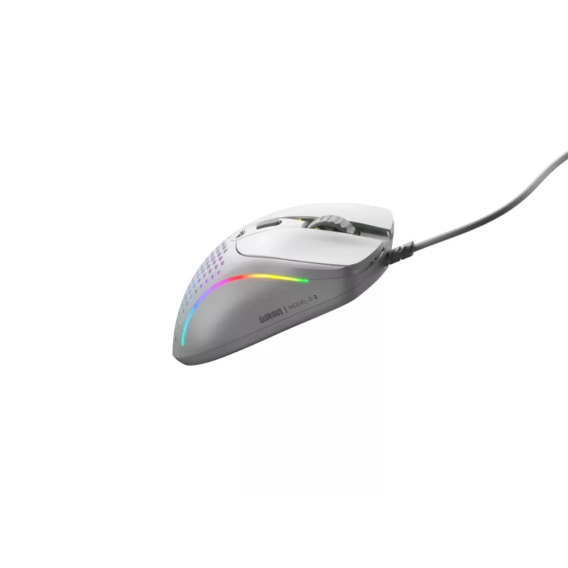 Glorious Gaming Model D 2 Wired - Matinė balta, Dešinei rankai, Optinis, USB Type-A, 26000 DPI, Baltas