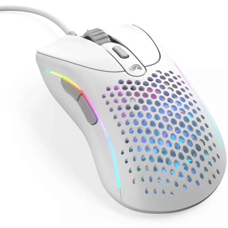 Glorious Gaming Model D 2 Wired - Matinė balta, Dešinei rankai, Optinis, USB Type-A, 26000 DPI, Baltas