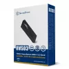 SSD korpusas Silverstone SST-RVS03 M.2 juodas USB Type-C 10 Gbit/s