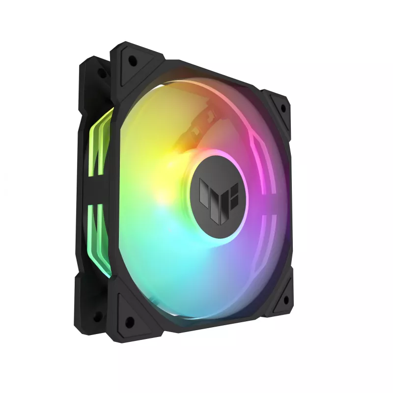 Ventiliatorių rinkinys ASUS TUF Gaming TR120 ARGB Reverse Triple Pack — 3×120 mm, 2200 RPM, PWM, 2.75 mmH2O, 16 LED, Juoda