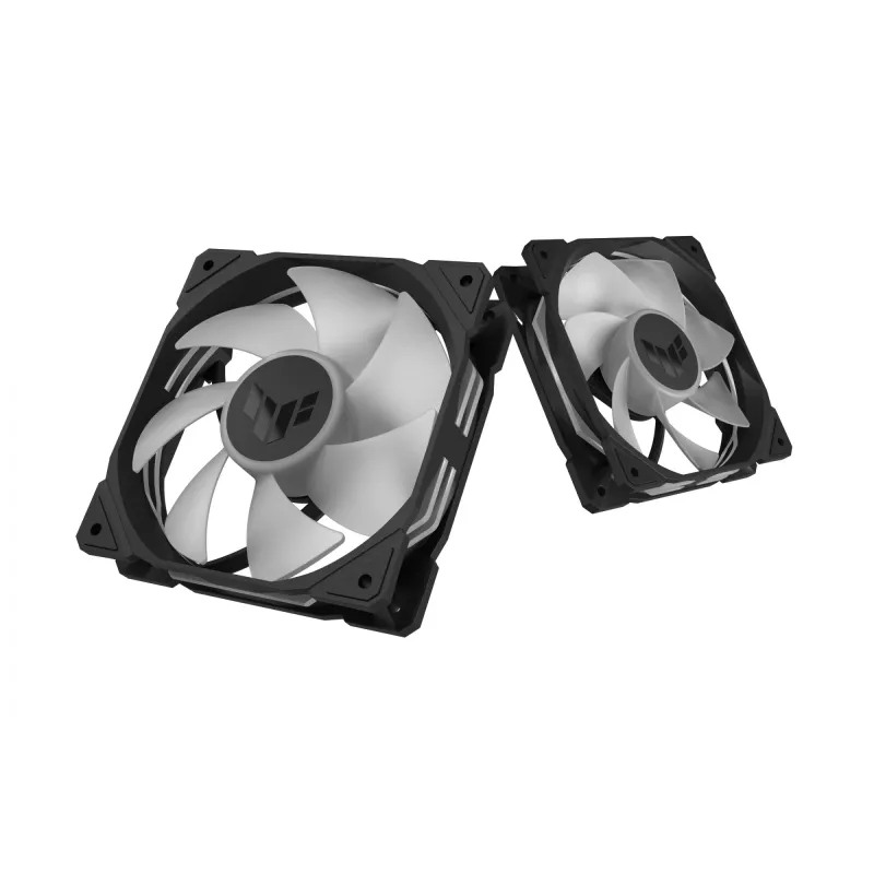 Ventiliatorių rinkinys ASUS TUF Gaming TR120 ARGB Reverse Triple Pack — 3×120 mm, 2200 RPM, PWM, 2.75 mmH2O, 16 LED, Juoda