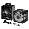 Ventiliatorių rinkinys ASUS TUF Gaming TR120 ARGB Reverse Triple Pack — 3×120 mm, 2200 RPM, PWM, 2.75 mmH2O, 16 LED, Juoda