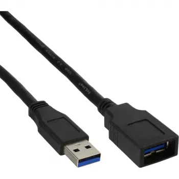InLine USB 3.2 Gen.1 ilginimo laidas, A tipas (vyras) / A tipas (moteris), juodas, 1m