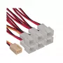 InLine ventiliatorių adapterio Y kabelis 3pin Molex moteriškas / 6x 3pin Molex vyriškas