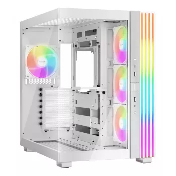Korpusas be quiet! LIGHT BASE 600 LX White Midi Tower — ATX, šoninis langas, ARGB priekis, USB-C, palaiko 360 mm radiatorių