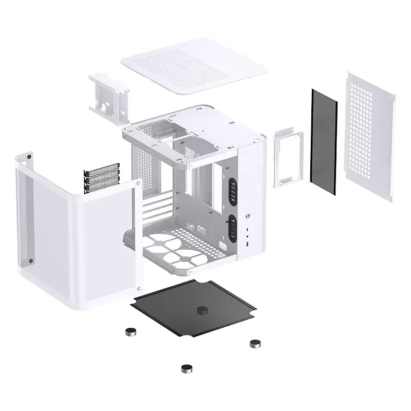 PC korpusas Jonsbo TK-1 2.0 Mini Tower Baltas