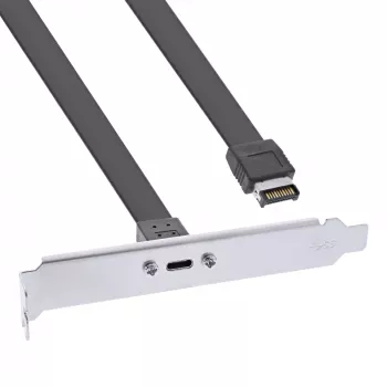 InLine PCI lizdo laikiklis, USB-C į USB 3.2 priekinį skydelį Key-A vidinis, 0,3 m