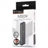 SSD korpusas Silverstone MS09, M.2 SATA, USB 3.2 Gen 2, aliuminis, sidabrinis