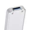 SSD korpusas Silverstone MS09, M.2 SATA, USB 3.2 Gen 2, aliuminis, sidabrinis