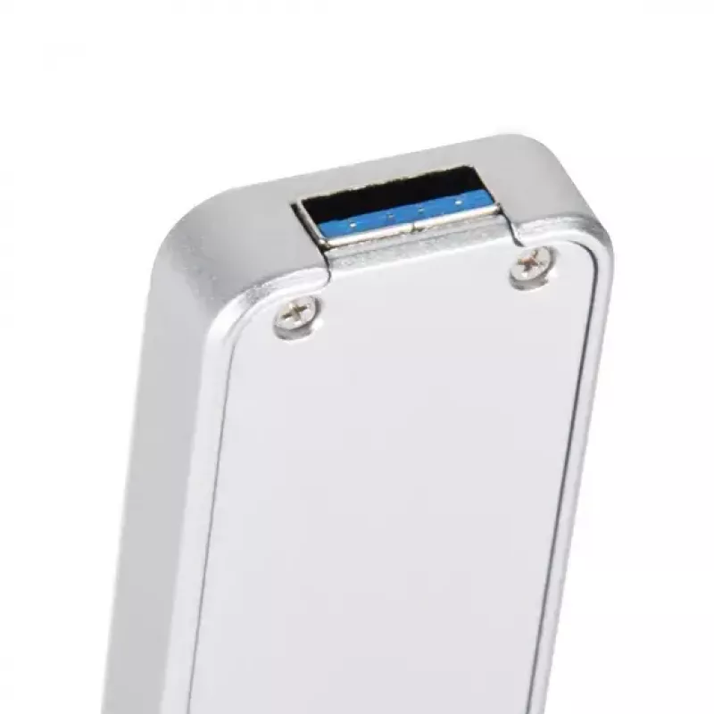 SSD korpusas Silverstone MS09, M.2 SATA, USB 3.2 Gen 2, aliuminis, sidabrinis